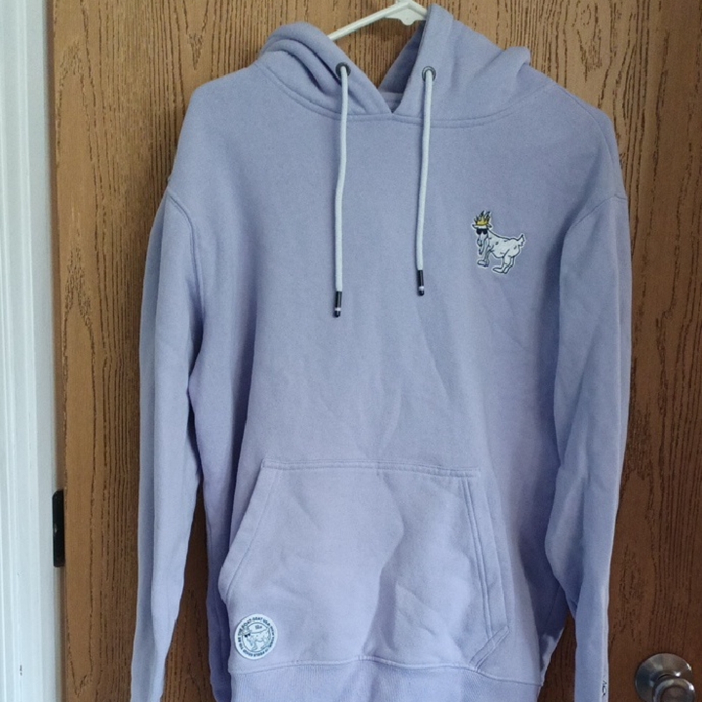 Men's Lavender Hoodie with Embroidered Dog Design